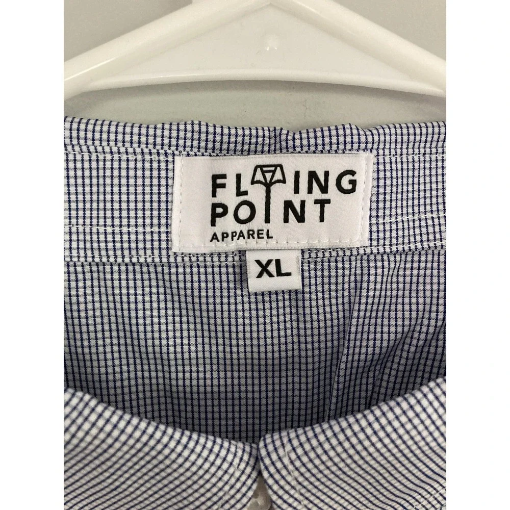 Vtg Flying Point Sweater Men XL VNeck Cotton Knit 1 Piece Shirt Collar Trim NEW